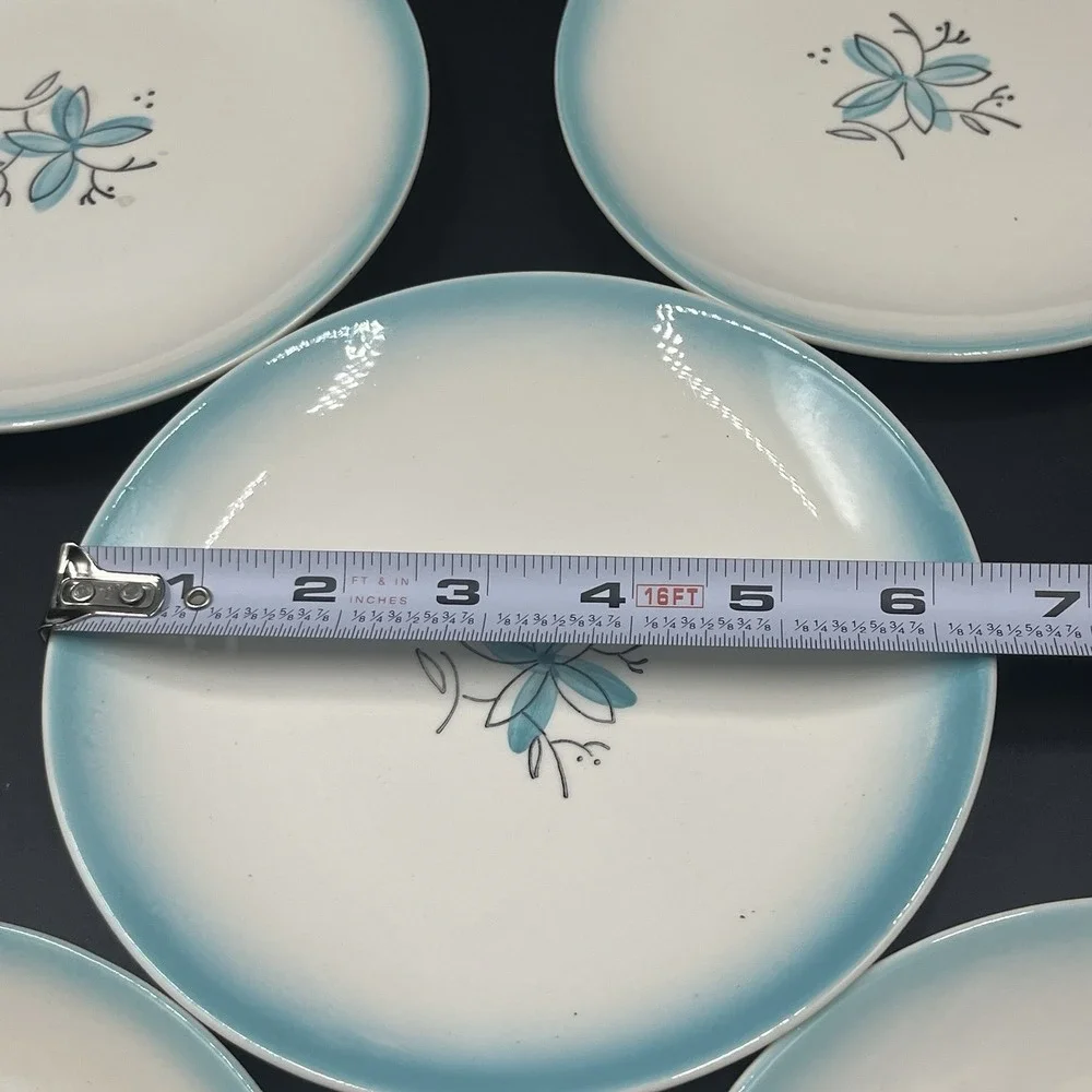 Cunningham & Pickett Avalon Aqua Atomic Flora Design 1950's Set‎ of 5